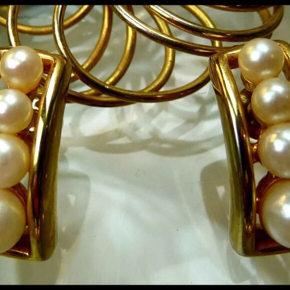 ELEGANT VINTAGE FX PEARL JEWELRY SIGNED NAPIER NECKLACE EARRINGS PIN BROOCH LOT - Picture 14 of 16